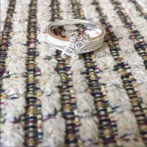 Diamond crystal silver 925 Mickey Mouse Head ring